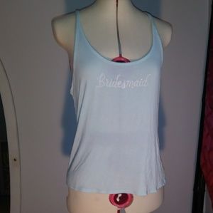 Gilligan and Omalley Blue Bridesmaid Tank Top